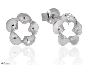 MINNU - wreath - silver stud earrings