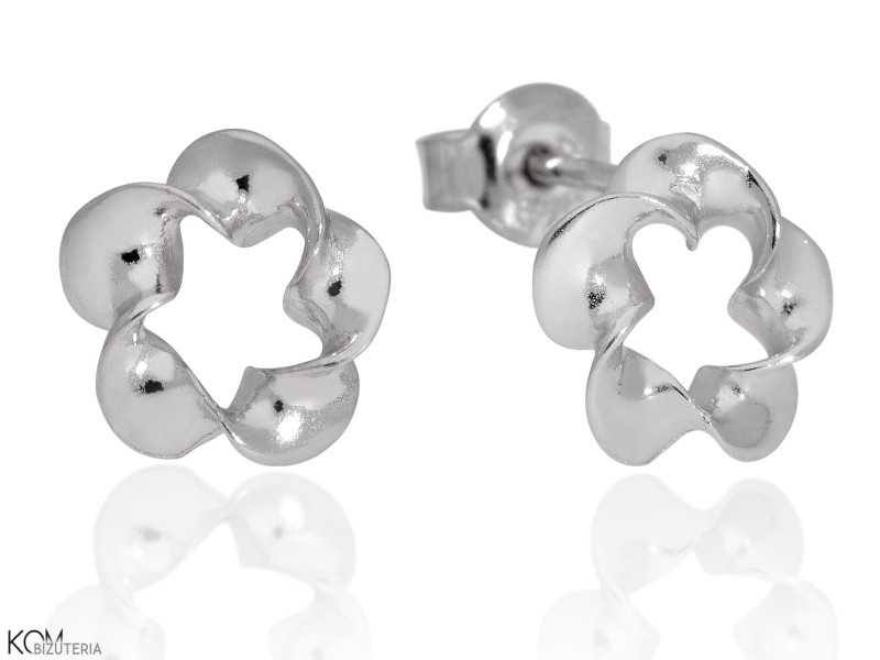 minnu wianek spirala wreath spiral kolczyki srebrne silver stud earrings kom bizuteria.jpg