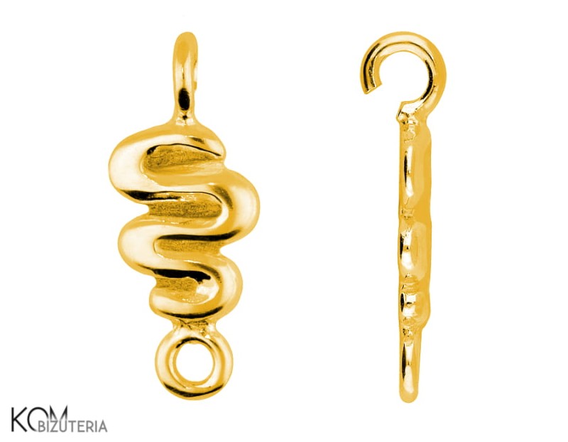 W125 wezyk waz wstazka ribbon snake zawieszka wisiorek krawatka pendant bail pozlacane srebro gold-plated silver kom bizuteria.jpg