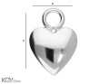 W135 serce serduszko heart zawieszka wisiorek krawatka pendant charm srebro silver kom bizuteria rozmiar.jpg