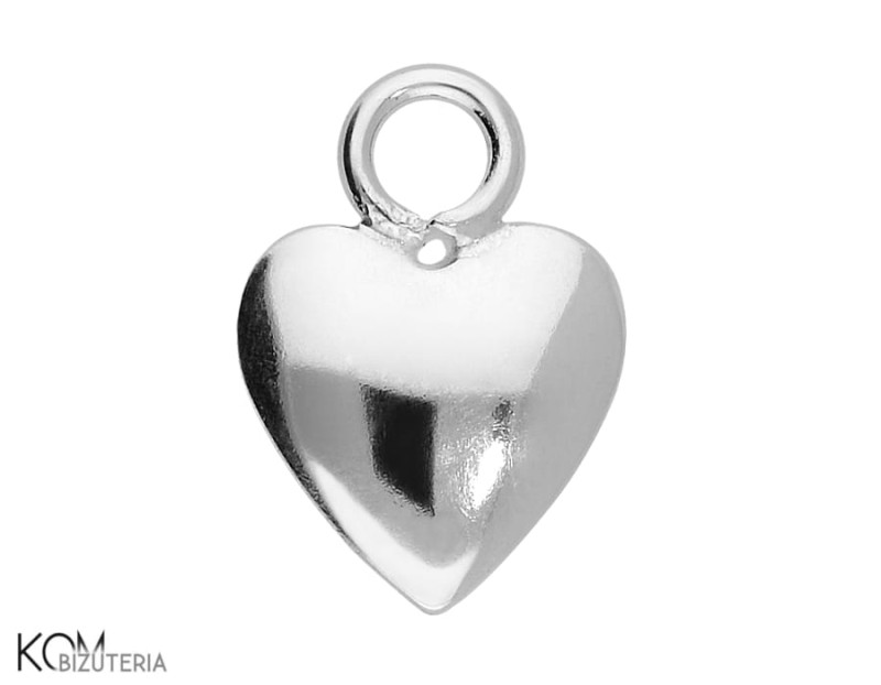 W135 serce serduszko heart zawieszka wisiorek krawatka pendant charm srebro silver kom bizuteria.jpg