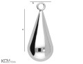 W139 łezka łza tear drop zawieszka wisiorek krawatka pendant charm srebro silver kom bizuteria rozmiar.jpg