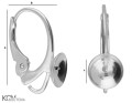 kz95 silver leverback earrings for pearls and beads .jpg