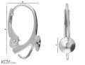 kz96 silver leverback earrings for pearls and beads .jpg