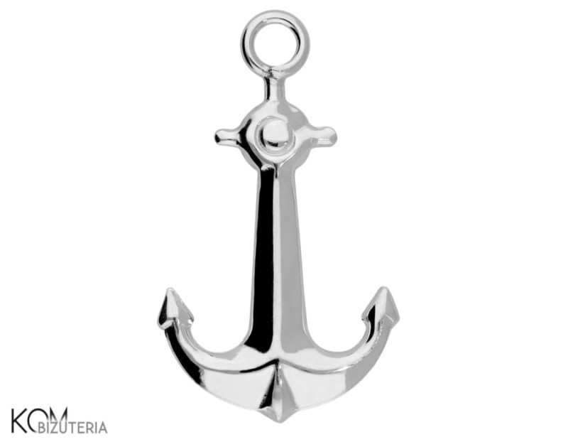 W131 kotwica morze anchor sea zawieszka wisiorek krawatka pendant charm srebro silver kom bizuteria.jpg