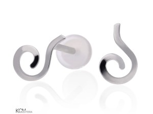 MINNU - magic spiral - silver stud earrings