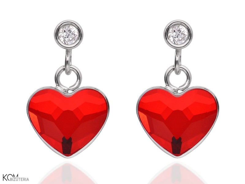 love srebrne kolczyki z cyrkoniami serca z czerwonymi krysztalami swarovski 1 cm.jpg