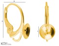 kz95 silver leverback earrings for pearls and beads gold-plated .jpg