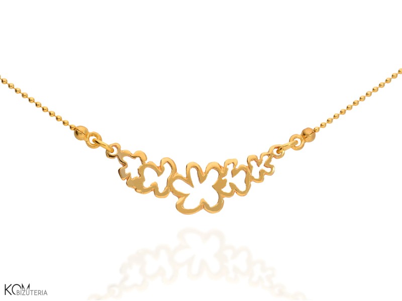 naszyjnik celebrytka kwiaty wiosna złoto pozłacany.jpg