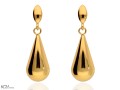 zlote kolczyki lezki lata 80 80te pozlacane srebro | gold-plated silver drop earrings
