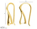 kh 49 silver gold-plated open earrings
