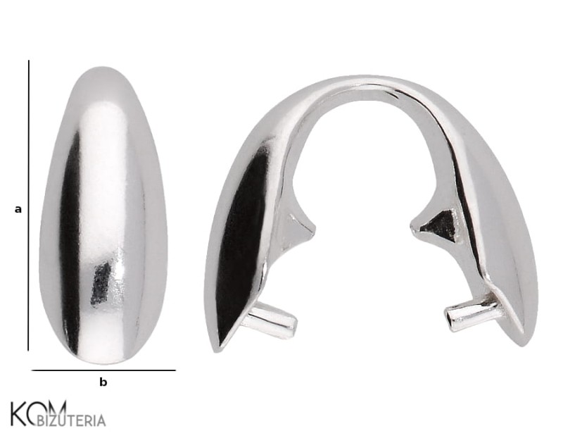 w155 rhodium-plated silver bail pendant for Swarovski 6867 gkreek cross