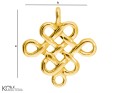 w157 gold-plated silver celtic knot charm pendant