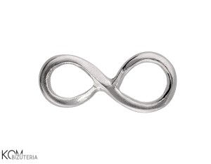 Srebrna zawieszka ozdobna charm łącznik, nieksończoność 11x5mm W158