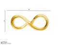 w158 gold-plated silver infinity charm pendant