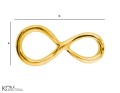 w159 gold-plated silver infinity charm pendant