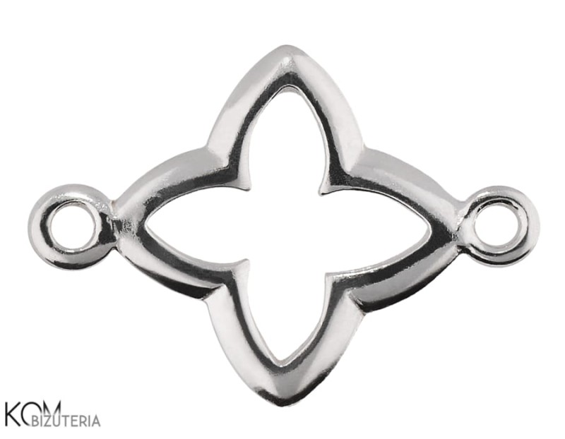 w92 2 rodowany srebrny charms zawieszka gwiazda