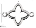 W92 2 rhodium-plated silver star charm pendant