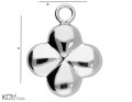 W138 silver clover charm pendant
