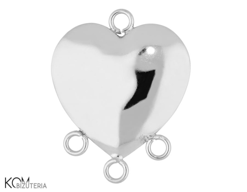 W137 2 serce heart zawieszka wisiorek krawatka pendant charm srebro silver kom bizuteria.jpg