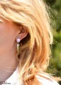 srebrne kolczyki rozowy opal Swarovski i sopelek