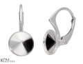 kolczyk bigiel angielski leverback do swarovski rivoli 1122 8 mm