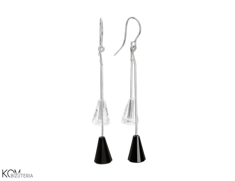 ARTEMIS - czarno-białe wiszące kolczyki z kryształami Swarovski®.jpg