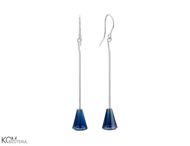 ARTEMIS - granatowy wiszące kolczyki z kryształami Swarovski®.jpg