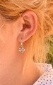 silver clover earrings