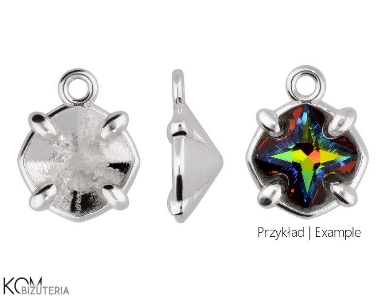 w156 srebrna zawieszka do kryształów Swarovski 4784 greek cross grecki krzyż
