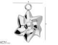 w173 silver charm pendant tropical flower