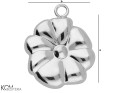 w174 silver charm pendant flower betony