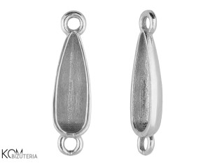 Srebrna zawieszka z wklęsłą miseczką do kryształów łezka 4331 10mm w167