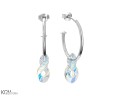 Srebrne kolczyki koła z tęczowymi kryształami AB Swarovski®.jpg