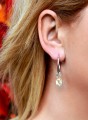 srebrne kolczyki koła z tęczowym nieskonczonosciami Swarovski