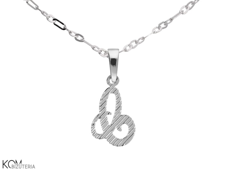 srebrna zawieszka charm charms alfabet litera Z naszyjnik srebro