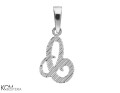 srebrna zawieszka charm charms alfabet litera Z
