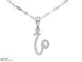 srebrna zawieszka charm charms alfabet litera V U naszyjnik srebro.jpg