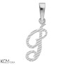 srebrna zawieszka charm charms alfabet litera P.jpg