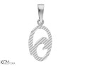 srebrna zawieszka charm charms alfabet litera O.jpg
