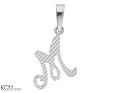 srebrna zawieszka charm charms alfabet litera M.jpg
