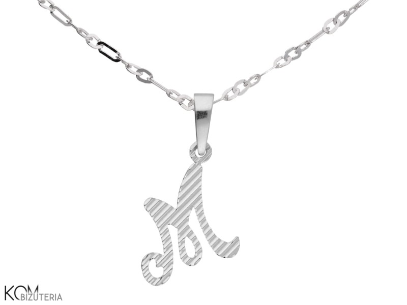w175 srebrna zawieszka charm charms alfabet litera M naszyjnik srebro .jpg