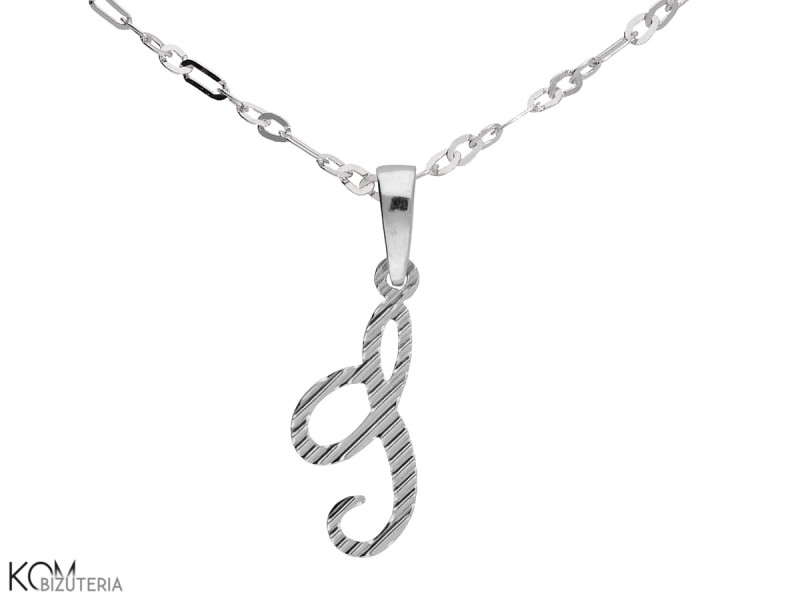 w175 srebrna zawieszka charm charms alfabet litera J naszyjnik srebro .jpg
