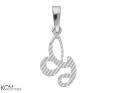 srebrna zawieszka charm charms alfabet litera G.jpg
