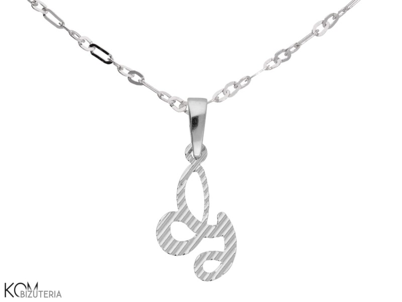w175 srebrna zawieszka charm charms alfabet litera G naszyjnik srebro.jpg