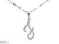 srebrna zawieszka charm charms alfabet litera F naszyjnik srebro.jpg