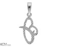 srebrna zawieszka charm charms alfabet litera B
