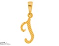 srebrna zawieszka charm charms alfabet litera I pozlacana kolor zloto.jpg