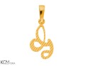 srebrna zawieszka charm charms alfabet litera G pozlacana kolor zloto.jpg