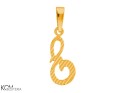 srebrna zawieszka charm charms alfabet litera E pozlacana kolor zloto.jpg
